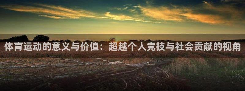 意昂5Kgame体育注册平台：体育运动的意义与价值：超越个人竞技与社会贡献的视角