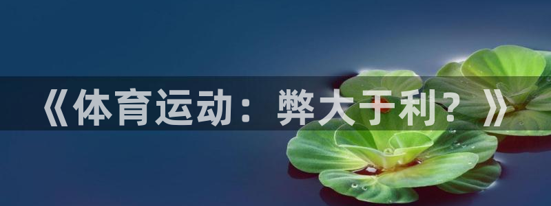 意昂5Kgame体育平台总代理：《体育运动：弊大于利？》
